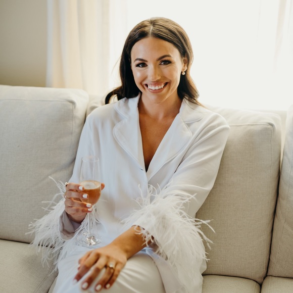 Sleeper Double Feather-Trim Party Pajama Set - Picture 3 of 3